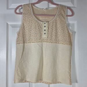 POL Vintage Inspired Ditsy Floral Tank Top Women's Size Small